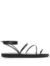 Ancient Greek Sandals Strap-design Du Sandals In Black
