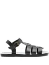 Ancient Greek Sandals Flache Ektoras Sandalen In Black