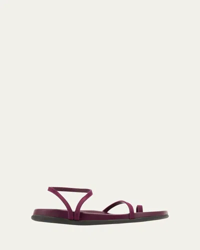 Ancient Greek Sandals Eleftheria Strappy Toe-ring Sporty Sandals In Prune