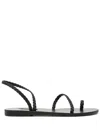 Ancient Greek Sandals Eleftheria Woman Flat Sandals In Black