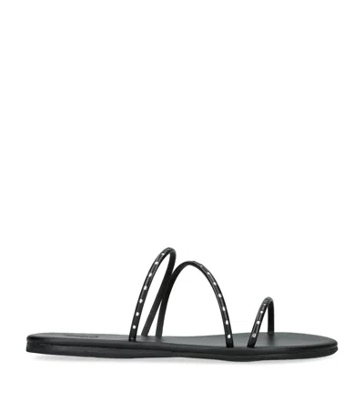 Ancient Greek Sandals Embellished Lynx Sandals In Black