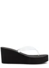 Ancient Greek Sandals Etheria 80 Wedge Flip Flops In Black