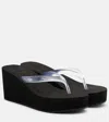 Ancient Greek Sandals Etheria 80 Wedge Flip Flops In Black