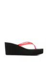 Ancient Greek Sandals Etheria Platform Wedge Flip Flop In Red