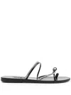 Ancient Greek Sandals Fantasia Crystal-embellished Slides In Schwarz