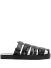 Ancient Greek Sandals Flache Filoklis Sandalen In Black