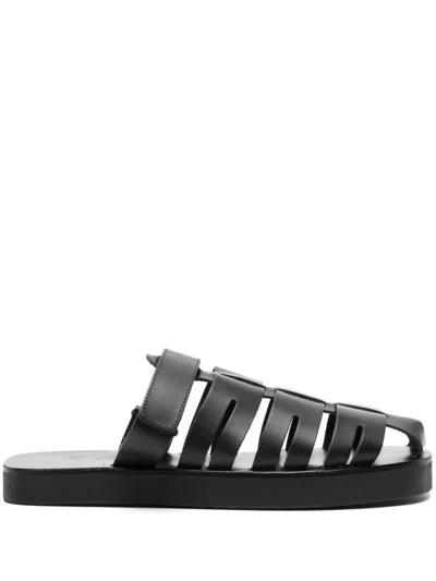 Ancient Greek Sandals Flache Filoklis Sandalen In Black