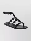 Ancient Greek Sandals Flat Sandal Featuring Circular Embellishments In Black