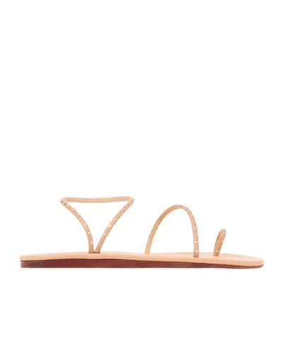 Ancient Greek Sandals Flat Sandals In Natural/platinum