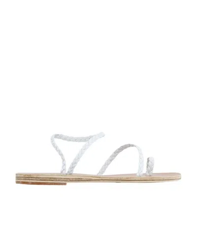 Ancient Greek Sandals Flat-soled Logo Sandals In Nude