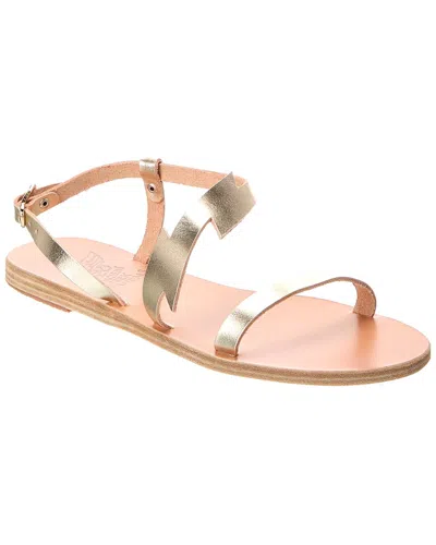 Ancient Greek Sandals Fotini Leather Sandal In Silver