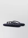 Ancient Greek Sandals Furry Slide Stud Strap Rubber Sole In Blue