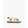 Ancient Greek Sandals Little Electra Crossover Strap Sandals In Gold