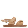 Ancient Greek Sandals Girls Iliada Soft Open-toe Sandals In Brown