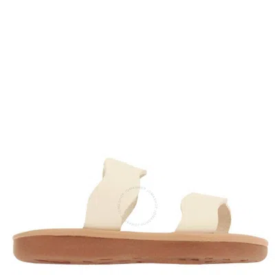 Ancient Greek Sandals Girls Kastos Soft Sandals In White