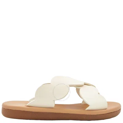 Ancient Greek Sandals Girls Kimatisti Soft Sandals In White