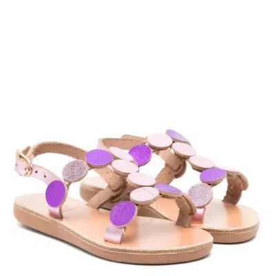 Ancient Greek Sandals Girls Little Uranos Soft Sandals In Purple