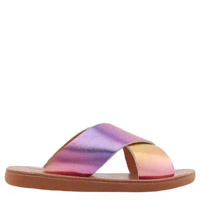 Ancient Greek Sandals Girls Tropical Sunset Little Thais Soft Sandals In Multi