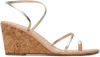 Ancient Greek Sandals Chora Leather Mid Wedge Sandals In Platinum