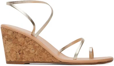 Ancient Greek Sandals Chora Leather Mid Wedge Sandals In White