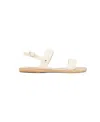 Ancient Greek Sandals Gray Logo Flat Sandals In Nude