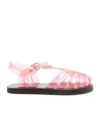 ANCIENT GREEK SANDALS HALF-HEELED FLAT SANDALS