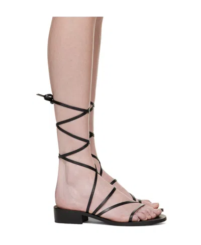 Ancient Greek Sandals Hara Leather Sandals In Black