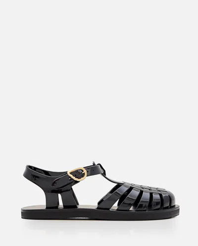 Ancient Greek Sandals Homeria Jelly Flat Sandals In Black