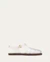 Ancient Greek Sandals Womens Homeria Fisherman Flat Leather And Jelly In Clear