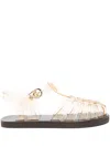 Ancient Greek Sandals Homeria Transparent Jelly Fisherman Sandals In Neutrals