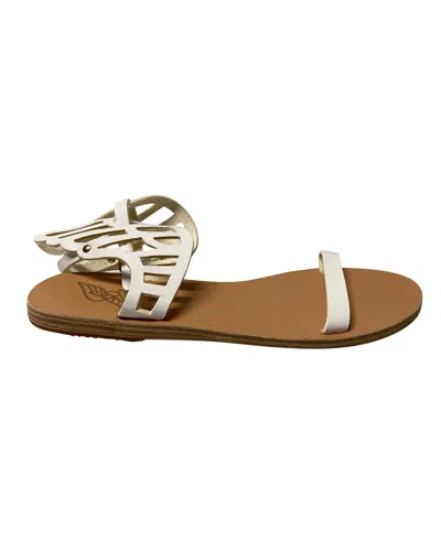 Ancient Greek Sandals Ikaria Lace Vachetta In White Leather