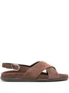 Ancient Greek Sandals Ikesia Crosta Leather Sandals In Brown