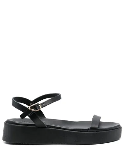 Ancient Greek Sandals Irida Buckle-fastened Sandals In Black