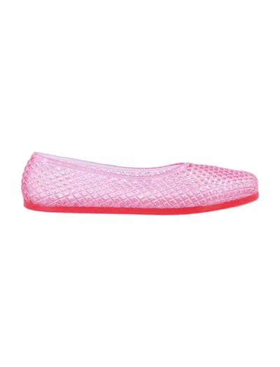 Ancient Greek Sandals Round-head Flat Shoes In Pink