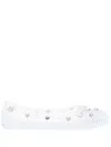 Ancient Greek Sandals Iro Embellished Rubber Ballet Flats In White