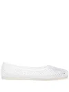 Ancient Greek Sandals Mesh Ballerina Flats Transparent Rubber Design In Neutrals