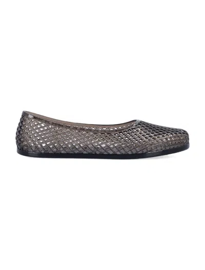 Ancient Greek Sandals Jelly Crystal-embellished Iro Ballet Flats In Gray