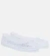 Ancient Greek Sandals Mesh Ballerina Flats Transparent Rubber Design In Blue