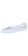 Ancient Greek Sandals Mesh Ballerina Flats Transparent Rubber Design In White