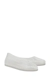 Ancient Greek Sandals Mesh Ballerina Flats Transparent Rubber Design In Transparent