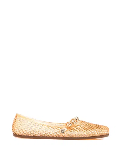 Ancient Greek Sandals Iro Shell-embellishment Ballet Flats In Orange