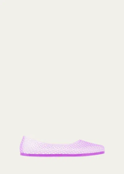 Ancient Greek Sandals Iro Transparent Jelly Ballerina Flats In Lilac
