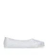 Ancient Greek Sandals Mesh Ballerina Flats Transparent Rubber Design