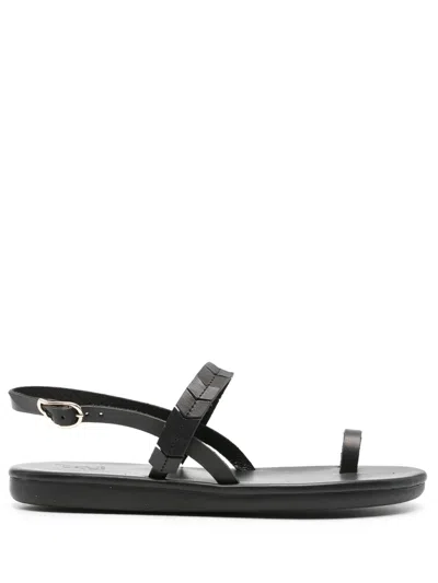 Ancient Greek Sandals Kamara Leather Sandals In Black