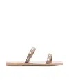 Ancient Greek Sandals Kara Flat Leather Sandals In Nude