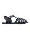 Ancient Greek Sandals Closed Toe Fisherman Style Flat Sandal In Black