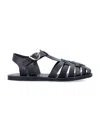 Ancient Greek Sandals Closed Toe Fisherman Style Flat Sandal In Black