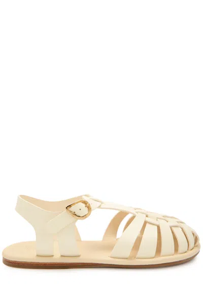 Ancient Greek Sandals Karina Woven Leather Sandals In Off White
