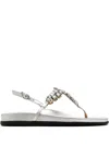 Ancient Greek Sandals Katerina Crystal-embellished Slingback Sandals In Silver