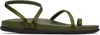 Ancient Greek Sandals Khaki Eleftheria Footbed Sandals In Khaki